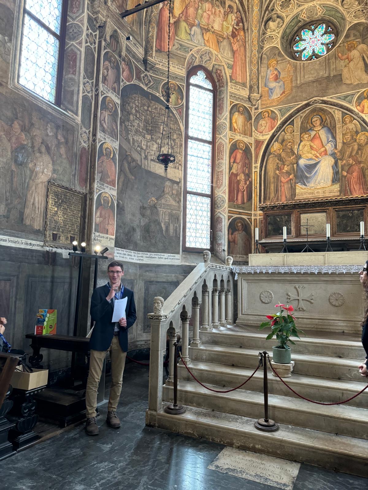 Ben Weil presenting in Italy.