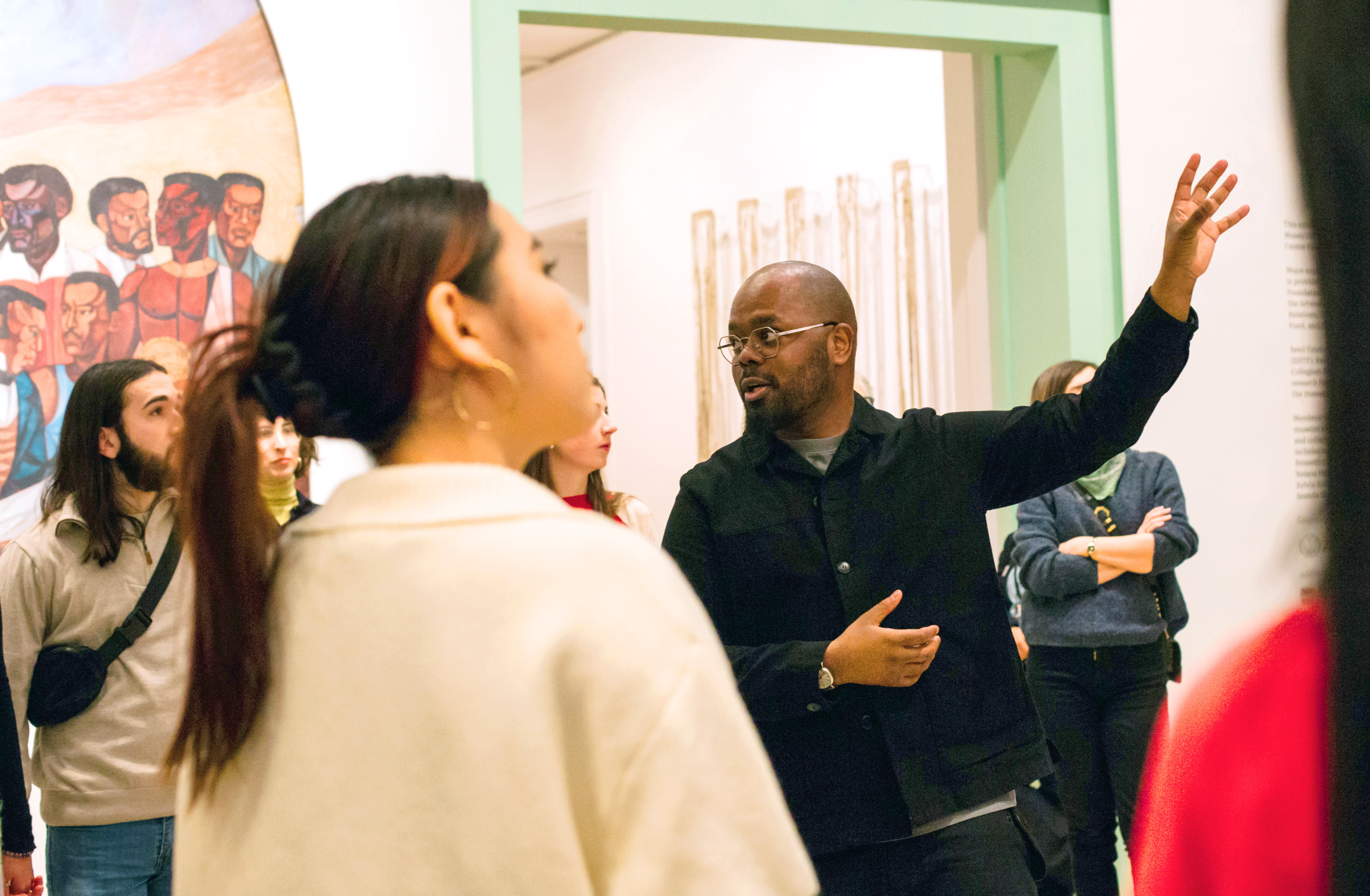 Byrd giving a tour at AIC