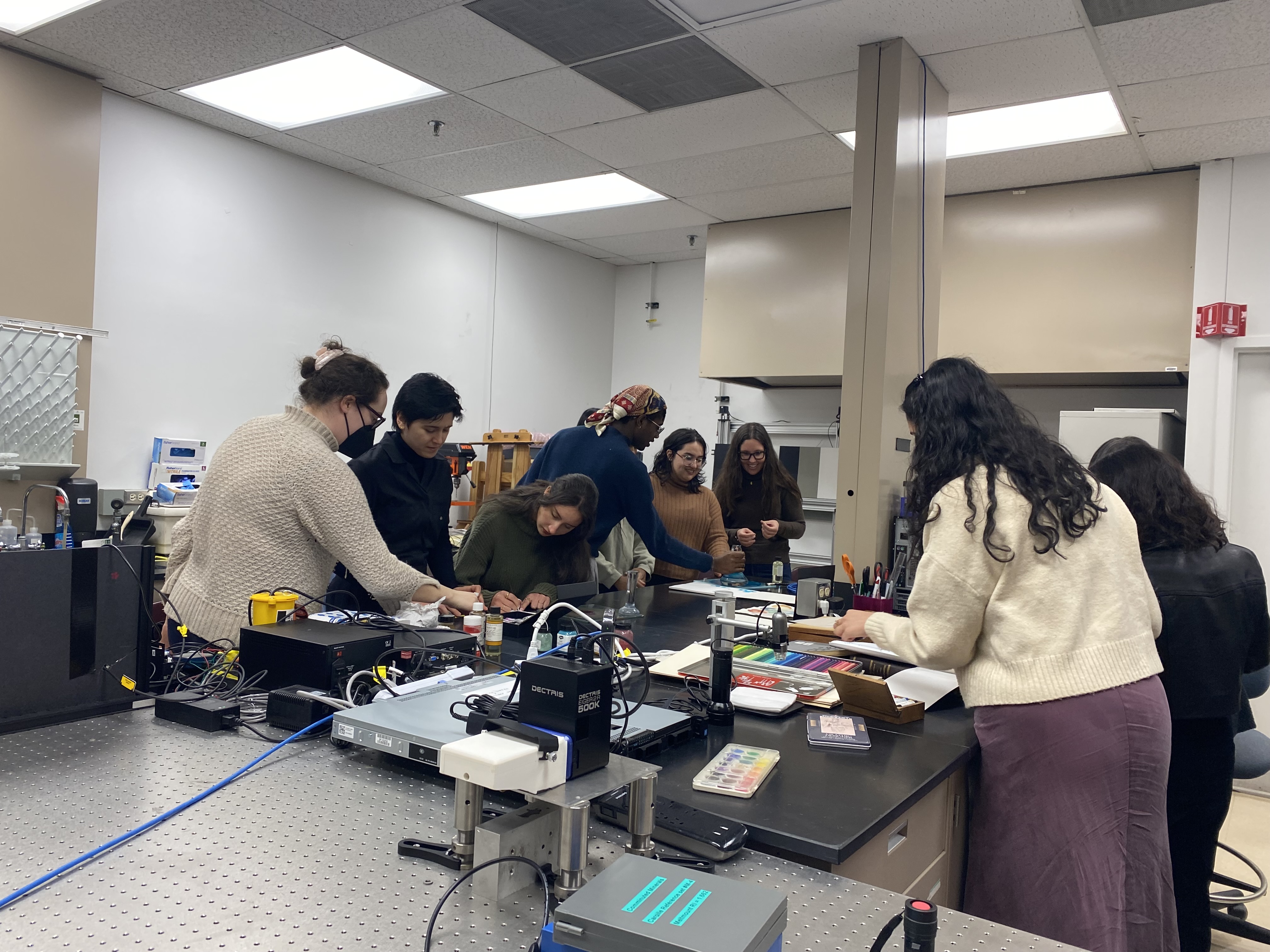 Prof. Normore and graduate students.