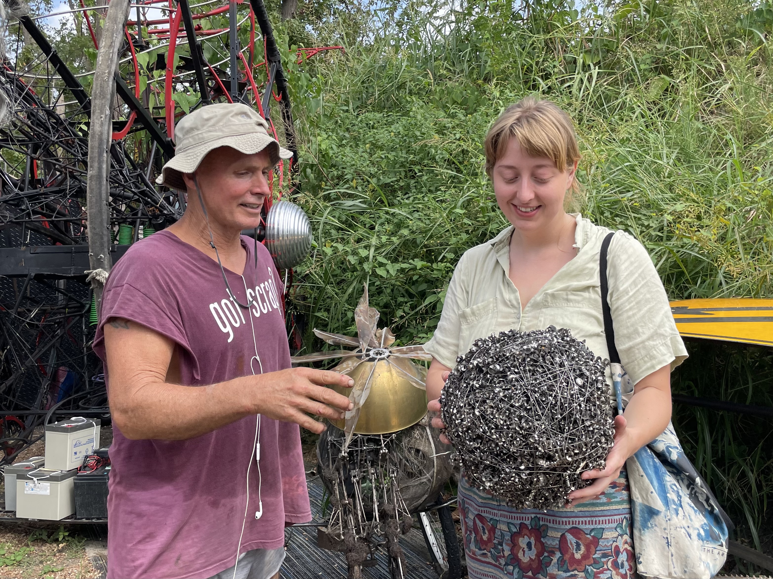 Christiansen with artist Mark Bradford