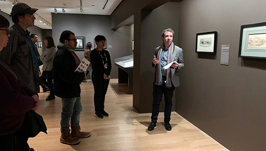 Cosi Fellow at AIC giving a gallery talk