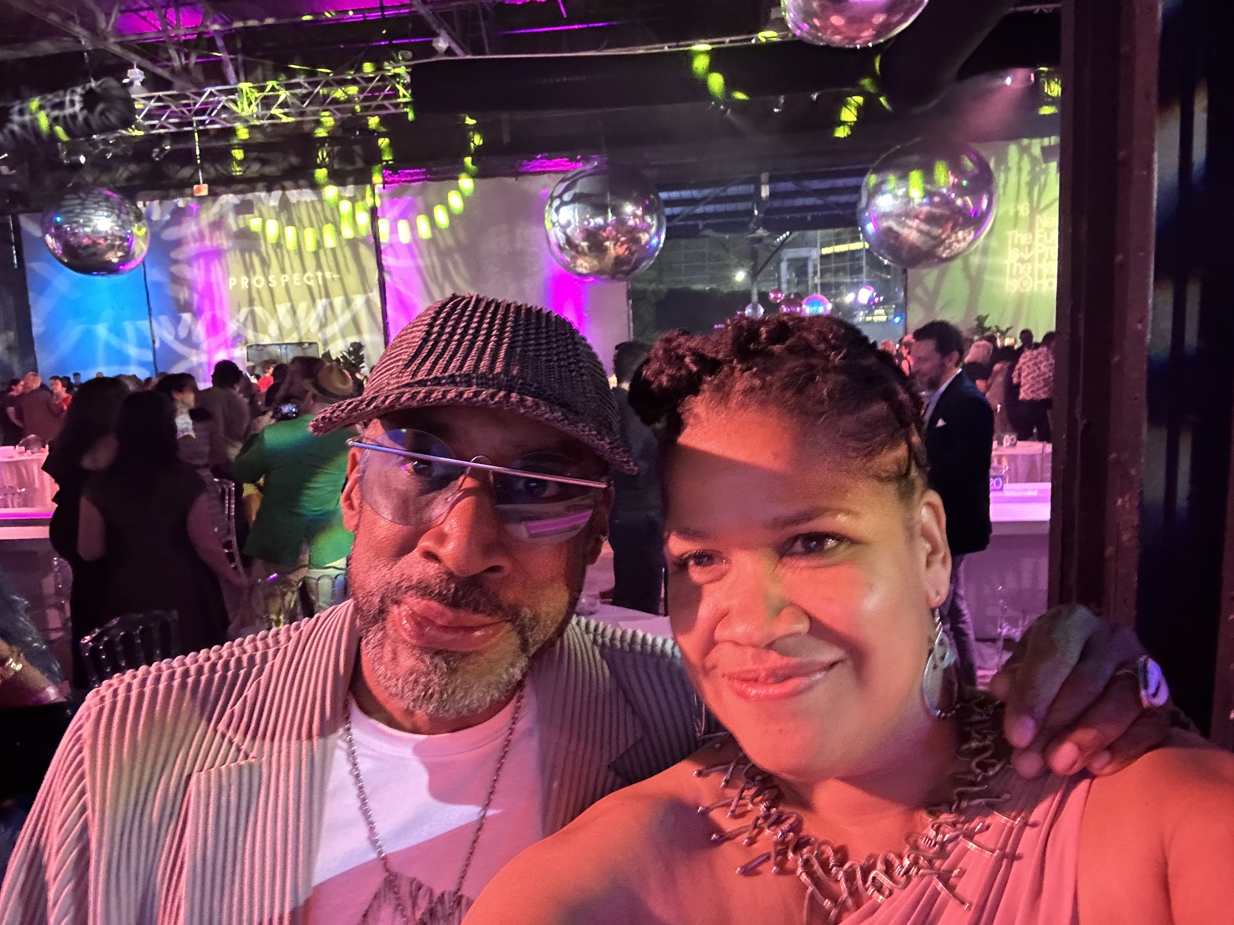 Prof. Thompson with Nari Ward.