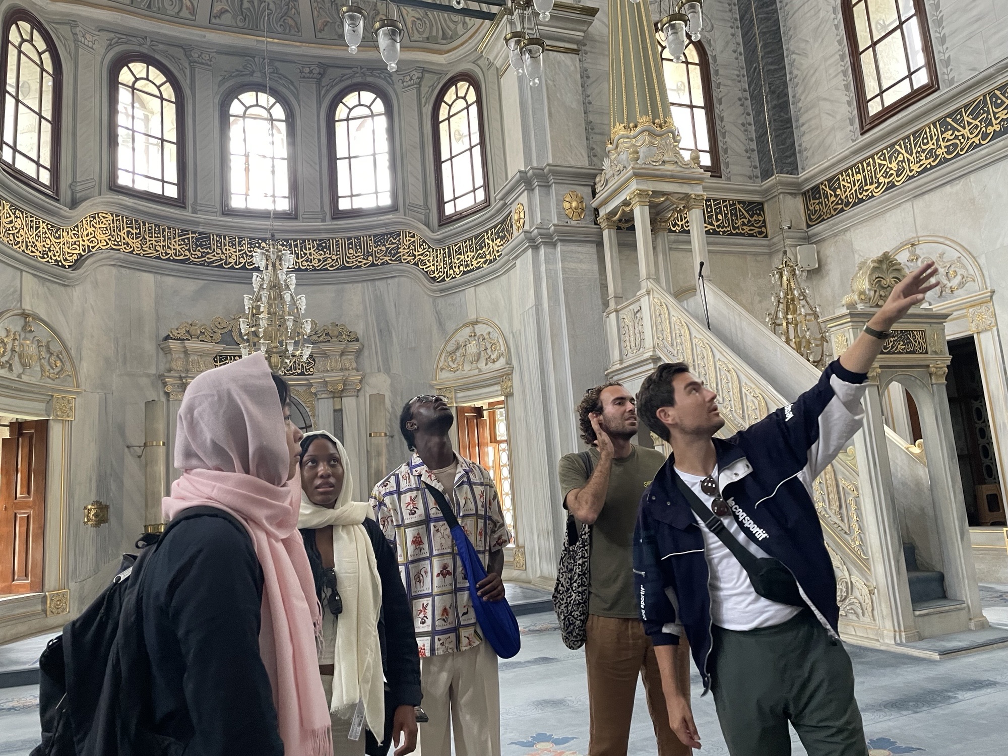 Prof. Dowad and graduate students at the Nusretiye Mosque.
